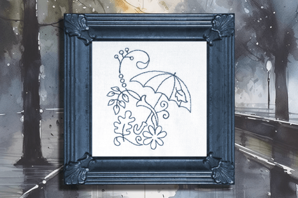 Autumn's Cozy Canopy Umbrella Embroidery Review