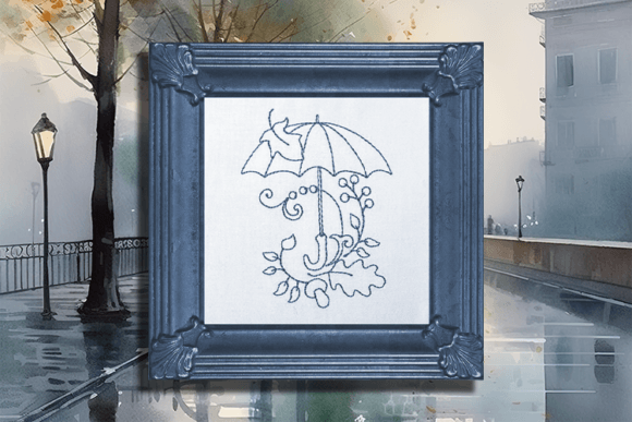 Autumn's Rainy Day Umbrella Embroidery Review