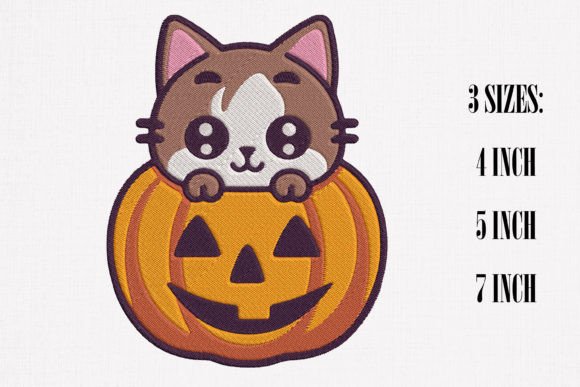Cat in Halloween Pumpkin Embroidery Review