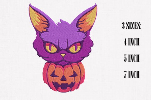 Halloween Cat with Pumpkin Embroidery Review