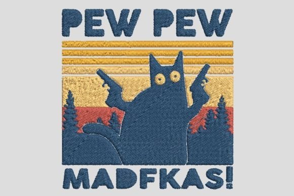 Pew Pew Cat Embroidery Design Review