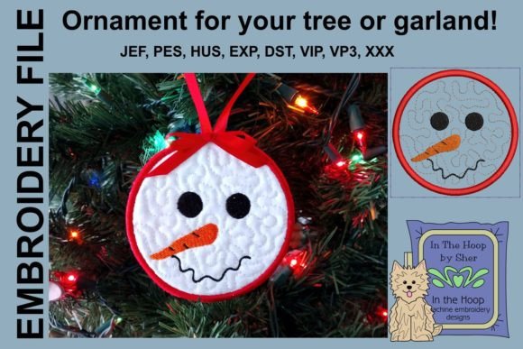 Snowman Face Christmas Ornament Embroidery Review
