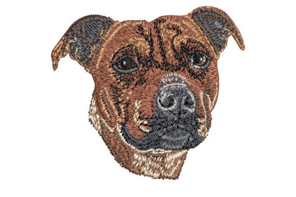 Staffordshire Bull Terrier Embroidery Design Review