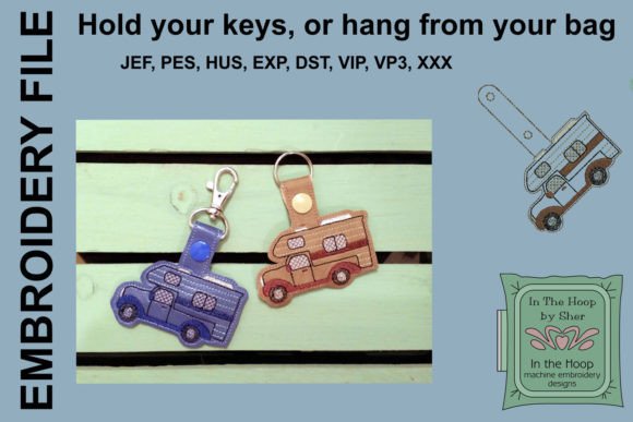 Truck and Camper Key Fob Embroidery Design Review