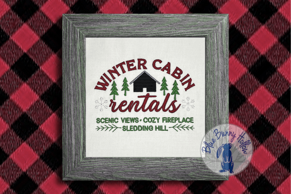 Winter Cabin Rentals Embroidery Design Review
